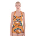 Seamless-pattern-with-taco Boyleg Halter Swimsuit  View1