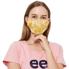 Cheese-slices-seamless-pattern-cartoon-style Fitted Cloth Face Mask (adult) by Ket1n9