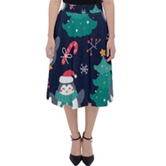 Colorful-funny-christmas-pattern      - Classic Midi Skirt