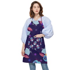 Owl-pattern-background Pocket Apron by Grandong