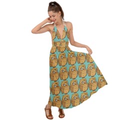 Owl Dreamcatcher Backless Maxi Beach Dress by Grandong