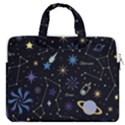 Starry Night  Space Constellations  Stars  Galaxy  Universe Graphic  Illustration MacBook Pro 13  Double Pocket Laptop Bag View1