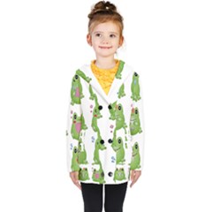 Kawaii-frog-rainy-season-japanese Kids  Double Breasted Button Coat by Grandong