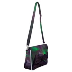 Fantasy Pyramid Mystic Space Aurora Shoulder Bag With Back Zipper by Grandong