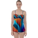 Colorful Fluid Art Abstract Modern Babydoll Tankini Set View1