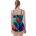 Colorful Fluid Art Abstract Modern Babydoll Tankini Set View2