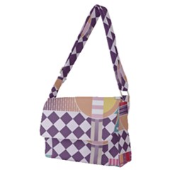 Abstract Shapes Colors Gradient Full Print Messenger Bag (m) by Vaneshop