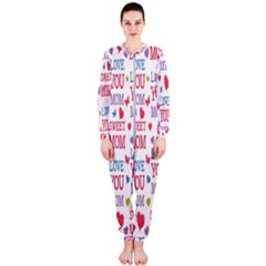 Love Mom Happy Mothers Day I Love Mom Graphic Onepiece Jumpsuit (ladies) by Vaneshop