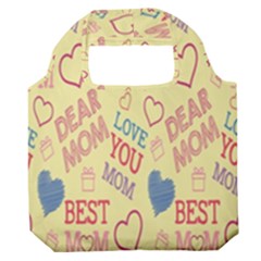 Love Mom Happy Mothers Day I Love Mom Graphic Pattern Premium Foldable Grocery Recycle Bag by Vaneshop