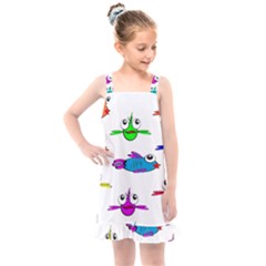 Fish Swim Cartoon Funnycute Kids  Overall Dress by Sapixe