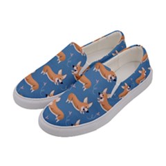 Corgi Patterns Women s Canvas Slip Ons by Amaryn4rt