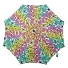 Funny Flowers Smile Face Camomile Hook Handle Umbrella (large) by flowerland