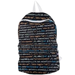 Close Up Code Coding Computer Foldable Lightweight Backpack by Amaryn4rt