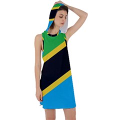 Flag Of Tanzania Racer Back Hoodie Dress by Amaryn4rt