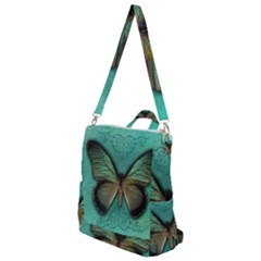 Butterfly Background Vintage Old Grunge Crossbody Backpack by Amaryn4rt