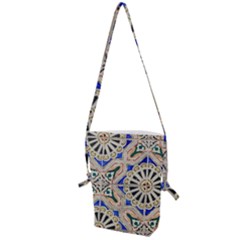 Ceramic-portugal-tiles-wall- Folding Shoulder Bag by Amaryn4rt