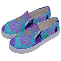 Butterfly Vector Background Kids  Canvas Slip Ons by Amaryn4rt