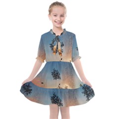 Hardest-frost-winter-cold-frozen Kids  All Frills Chiffon Dress