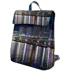 Cleveland Building City By Night Flap Top Backpack by Amaryn4rt