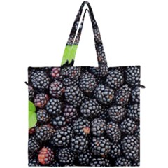 Blackberries-background-black-dark Canvas Travel Bag