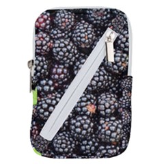 Blackberries-background-black-dark Belt Pouch Bag (large) by Amaryn4rt