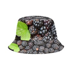 Blackberries-background-black-dark Inside Out Bucket Hat by Amaryn4rt