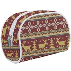 Beautiful-knitted-christmas-pattern Xmas Make Up Case (large)