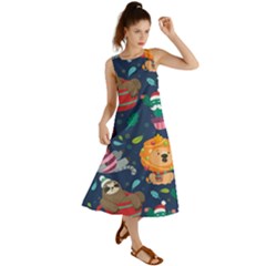 Funny-animal Christmas-pattern Summer Maxi Dress by Amaryn4rt