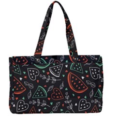 Seamless-vector-pattern-with-watermelons-mint -- Canvas Work Bag by Amaryn4rt