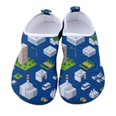 Isometric-seamless-pattern-megapolis Kids  Sock-style Water Shoes by Amaryn4rt