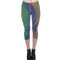 Texture-abstract-background Capri Leggings  by Amaryn4rt