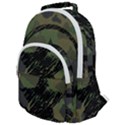 Military-camouflage-design Rounded Multi Pocket Backpack View1