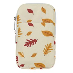 Leaves Autumn Fall Background Waist Pouch (large) by Pakjumat