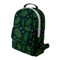 Leaves Snowflake Pattern Holiday Flap Pocket Backpack (large) by Pakjumat