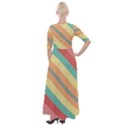 Pattern Design Abstract Pastels Half Sleeves Maxi Dress View2