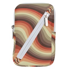 Twirl Swirl Waves Pattern Belt Pouch Bag (large)