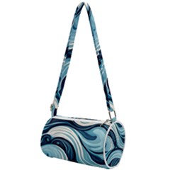 Pattern Ocean Waves Arctic Ocean Blue Nature Sea Mini Cylinder Bag