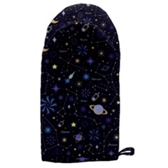 Starry Night  Space Constellations  Stars  Galaxy  Universe Graphic  Illustration Microwave Oven Glove by Pakjumat