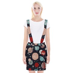 Space Galaxy Pattern Braces Suspender Skirt by Pakjumat