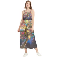 Psychedelic Tree Abstract Psicodelia Boho Sleeveless Summer Dress by Modalart