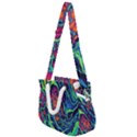 Color Colorful Geoglyser Abstract Holographic Rope Handles Shoulder Strap Bag View1