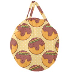 Takoyaki Food Seamless Pattern Giant Round Zipper Tote by Sarkoni