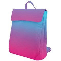 Blue Pink Purple Flap Top Backpack by Dutashop