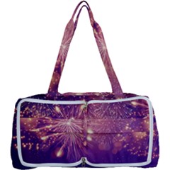 Fireworks On A Purple With Fireworks New Year Christmas Pattern Multi Function Bag by Sarkoni