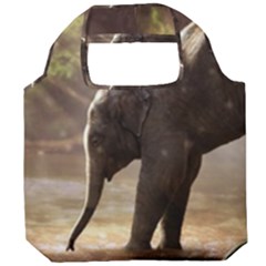 Baby Elephant Watering Hole Foldable Grocery Recycle Bag by Sarkoni