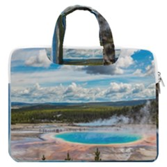 Mountains Trail Forest Yellowstone Macbook Pro 13  Double Pocket Laptop Bag by Sarkoni