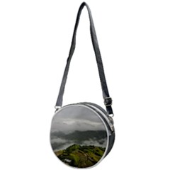 Residential Paddy Field Step Cloud Crossbody Circle Bag by Sarkoni