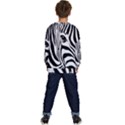 Animal Cute Pattern Art Zebra Kids  Crewneck Sweatshirt View4