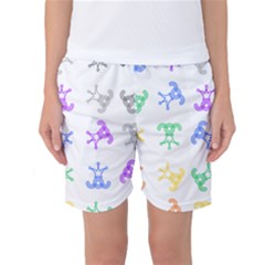 Rainbow Clown Pattern Women s Basketball Shorts by Amaryn4rt