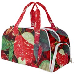 Poinsettia Christmas Star Plant Burner Gym Duffel Bag by Sarkoni